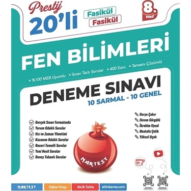 8. Sınıf Prestij Fen Bilimleri 20'li Deneme Sınavı (Nartest