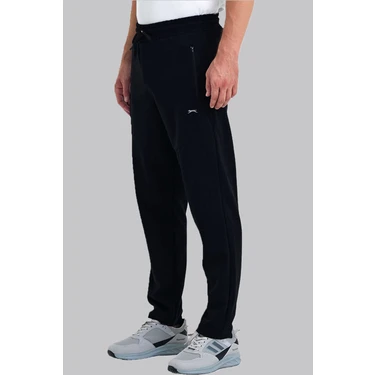 Slazenger 8015 Erkek Siyah Eşofman Altı - Lastik Bel, Fermuarlı Cep, Rahat