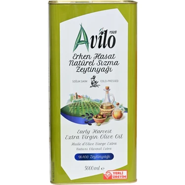 Avilo Erken Hasat Filtresiz Soğuk Sıkım  Sızma Zeytinyağı 5