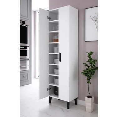 Alesta Life 2 Kapaklı 8 Raflı Çok Amaçlı