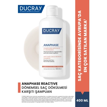 Ducray Anaphase Reactive Dönemsel Saç Dökülmesi ve Yoğunluk Kaybı Yaşayan Saçlar İçin Şampuan
