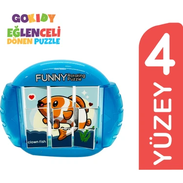 Gokidy 4 Farklı Desenli Eğlenceli Eğitici Dönen Puzzle Fiyatı