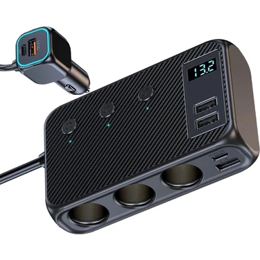Mtl Araç Çakmaklık Çoğaltıcı USB Type-C Şarj Aleti
