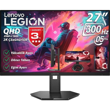 Lenovo Legion 27Q-11 27" 0.5ms (Mprt) 300Hz (2xHDMI-DP) G-Sync, Amd Freesync Premium Pivot 2K QHD
