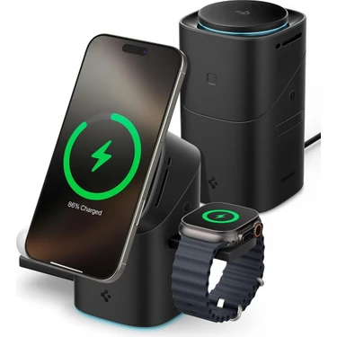 Spigen 3in1 Kablosuz Şarj Cihazı / iPhone & Apple Watch & AirPods ile Uyumlu / Qi2 Sertifikalı hepsiburada