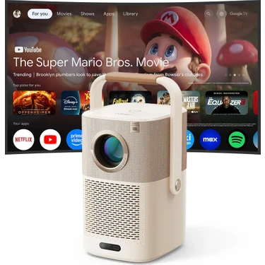 Yaber T2 Plus Google TV - Dahili JBL Hoparlör & Dolby Ses Desteği - Bataryalı - AI Akıllı Yansıtma
