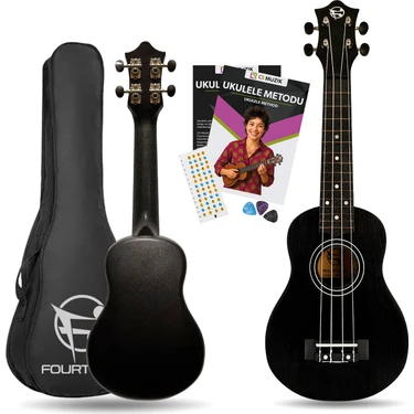 Fourtune Loki SP-21BK Soprano Siyah Ukulele Seti (Başlangıç