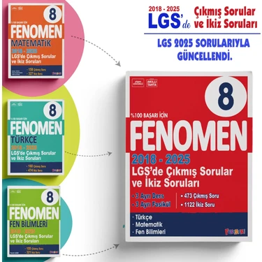 Bi Bigelio Fenomen 8. Sınıf LGS Matematik-Fen-Türkçe Çıkmış Sorular Ve