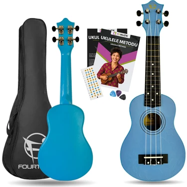 Fourtune Loki SP-21BL Soprano Mavi Ukulele Seti (Başlangıç
