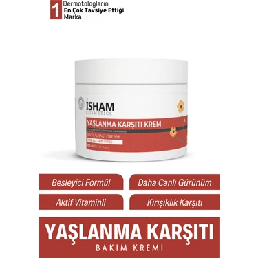İsham Cosmetics İSHAM Gençleştiren Botox Etkili Yaşlanma Karşıtı Kırışıklık Karşıtı Krem 100 ML Tüm