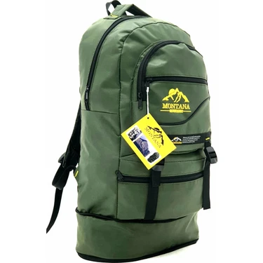 Montana Mountainer Montana Unisex Haki Körüklü 65 lt Kapasiteli Dağcı Sırt