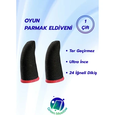 Green Meadow Popkonsol Pubg Parmaklık Eldiven Fiber Oyuncu Eldiveni Anti-Ter Parmak Kılıf