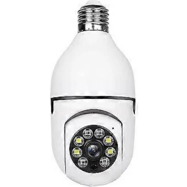 Hzl Akıllı Kablosuz IP Kamera Wifi 360 Derece Hareketli Gece Görüş Ses Kayıtllı Ampul Kamera