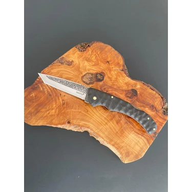 Hayta Çakı El Yapımı Tanto Gravürlü Kıraç 23 cm Kamp Çakısı Outdoor Piknik Çakısı Kamp Bıçak Bıçağı