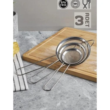 Dies Paslanmaz Çelik 3lü Süzgeç Seti 10-12-14