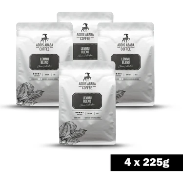 Addis Ababa Coffee Coffee Lemmu Çekirdek Kahve 4 x 225