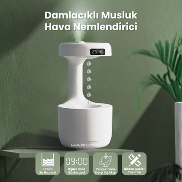 Harvox Damlacıklı Musluk Hava Nemlendirici Aroma Difüzörü Aromaterapi Buhar
