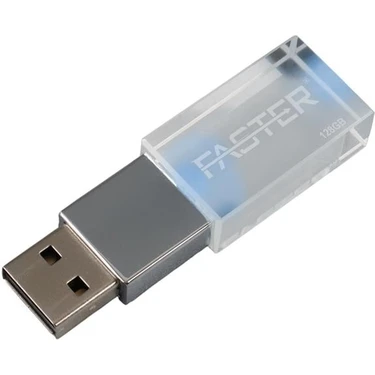 Zemheri Faster 128 GB USB 3.0 Yüksek Hızlı Metal Flash Bellek LED Işıklı Tasarım