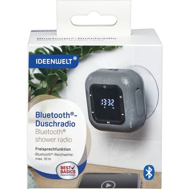 Ideen Welt Bluetooth Duş Radyosu Ekranlı Su Geçirmez Özellikli Modern