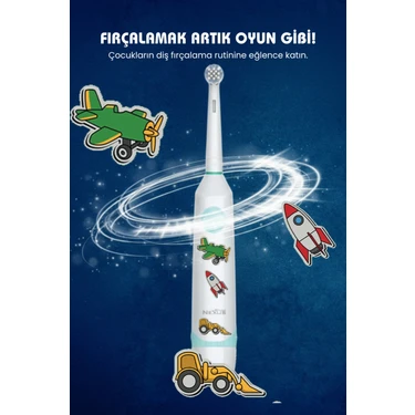 Direct Nexus Çocuk Pilli Diş Fırçası Sticker Setli, Yumuşak Uçlu, Ipx7 Su