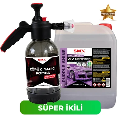 Smx Purple Shine Carnauba Cilalı Mor Oto Şampuanı - Basınçlı Püskürtme