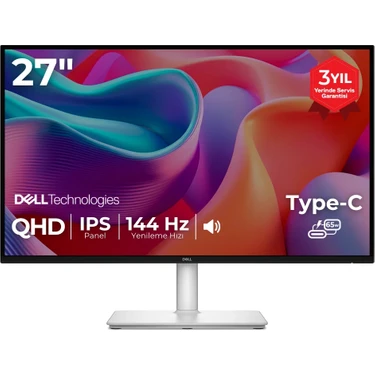 Dell 27 Plus S2725DC 27 2560X1440 Qhd 144Hz 1ms HDMI Dp Type-C Freesync Pivot Premium IPS