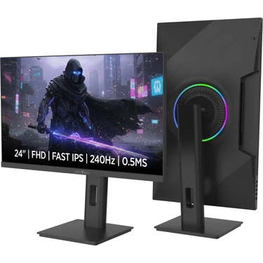 James Donkey Arven A50 24'' 240Hz 0.5ms Fhd Fast IPS Panel Gaming Rgb Pivot Monitör (Sıfır Ölü