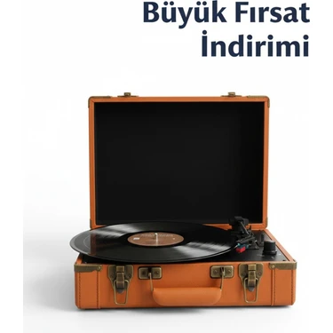 Neffo Bluetooth Retro Pikap – 33/45/78 Rpm Plak Çalar, Taşınabilir Çanta Tasarım, USB &amp; Aux