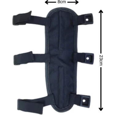 Monk Kol Koruyucu Polyester Siyah Renkli Aksesuar 23 cm Uzunluk 8 cm