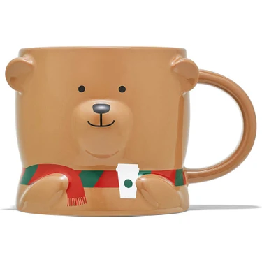 Starbucks Barista Ayıcık Tasarımlı Kahverengi Kupa Mug 355