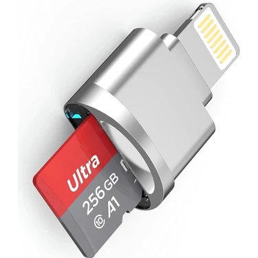 Zephon Apple Lightning To Micro SD/TF Card Reader iPhone 14/13/12/11/x/pro Max/plus/ipad Uyumlu