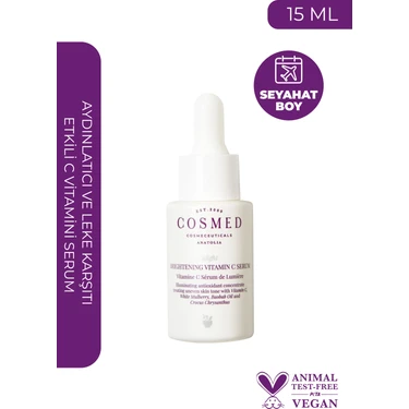 Cosmed Aydınlatıcı ve Leke Karşıtı Etkili C Vitamini Serum /ALIGHT BRIGHTENING VITAMIN C SERUM 15