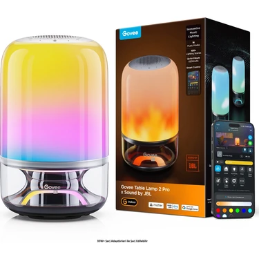 Govee Masa Lambası 2 Pro x Jbl Hoparlörlü, Type-C Şarjı, 45W Şarj Adaptörü