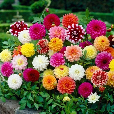 CSY 25 Adet Bodur Yıldız Dahlia Çiçeği Yumrusu KARIŞIK12 Renk .yumru Boyu 9 cm . Yeni