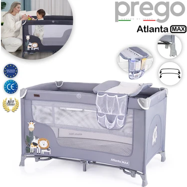 Prego Atlanta Max Alt Açma Üniteli Oyun Parkı 70 x 120
