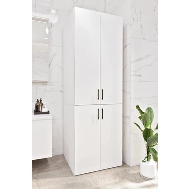 Ases Mobilya ESL0212 Çamaşır Makinesi ve Kurutma Makinesi Banyo Dolabı