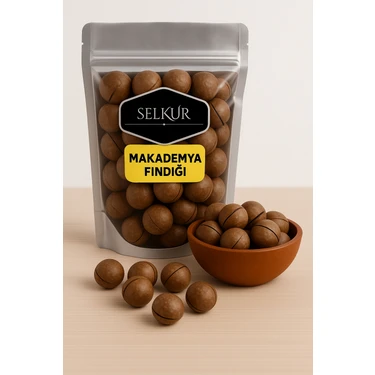 Selkur Kabuklu Kavrulmuş Makademya Fındığı 500GR(AÇACAK Aparatı