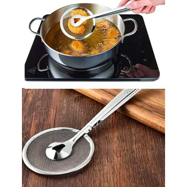 Dies Süzgeçli Kızartma ve Haşlama Maşası Çelik