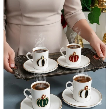 新品　Rinanna JOE spicacoco ドライニング　セット Regna Home Fine Living Mix Pumpkin 8 Parça 4 Kişilik Kahve Fiyatı