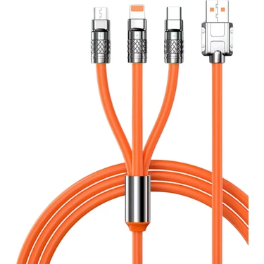 S Line S-Line 3'ü 1 Arada Şarj Kablosu – Micro Usb, Lightning ve USB Type-C