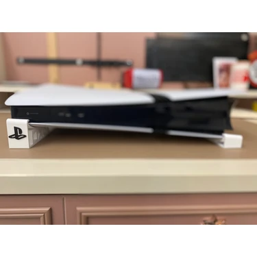 Merada Playstation 5 Pro & Slim Yatay Stand Aparatı - Dijital Sürüm Uyumlu Konsol Stand (Beyaz)-