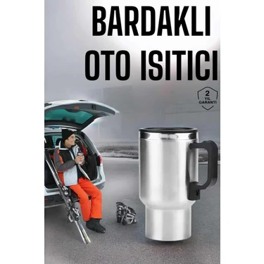 Fantastik Store Kettle Kapaklı Araç Içi Termos Tüm Arabalara Uyumlu Çakmaklık Girişli Su Isıtıcı