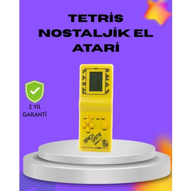 Astraltech Klasik Tetris Oyunu El Konsolu – Taşınabilir Pil ile Çalışan Retro El