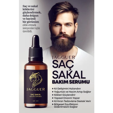 Jagguer Saç & Sakal Serumu – Saçkıran Sakalkıran Karşıtı Seyreklik Köselik Giderici Biotin Keratin