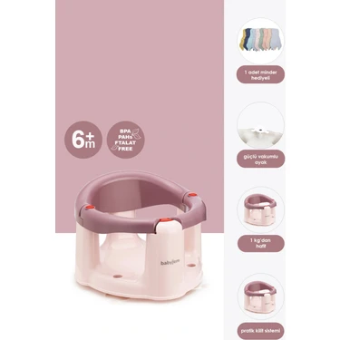 Babyjem Önden Açılır Banyo ve Mama Oturağı ve Hediye Minderli - 2 'Li Set