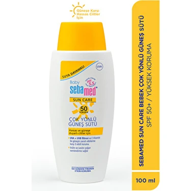 Sebamed Bebek Güneş Sütü Losyonu SPF 50 100 ml Tüm Cilt Tipleri İçin Suya Dayanıklı
