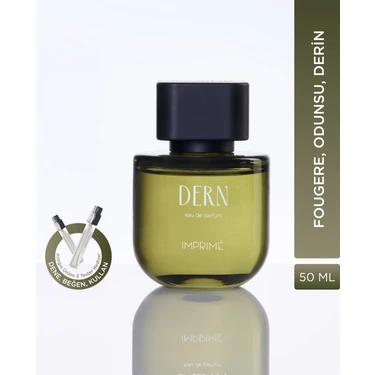 Imprime Dern Edp Erkek Parfüm 50ML | Fougere & Odunsu | Elma, Erik, Tarçın, Lavanta, Bal, Amber,