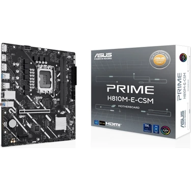 Asus Prıme H810M-E-CSM 6400MHZ Ddr5 Soket Lga 1851 Dp M.2 Hdmı Matx