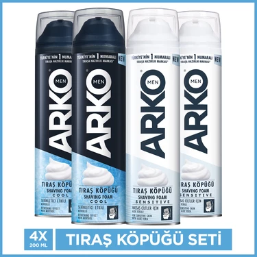 Arko Men Tıraş Köpüğü Cool & Sensitive 4x200