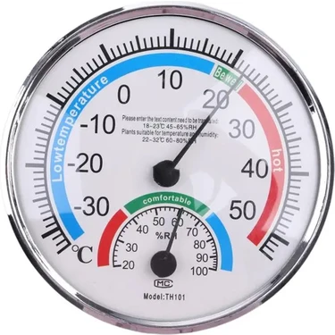 Gaman PM-24666 Analog Sıcaklık ve Nem Ölçer Termometre - Masaüstü Termometre 12.5cm